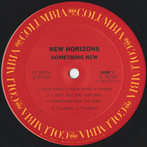 New Horizons / Something New (LP) / Columbia 1983 USオリジナル盤