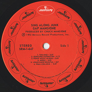 Gap Mangione / Sing Along Junk(LP) / Mercury 1972 USオリジナル盤 EX-/EX ...