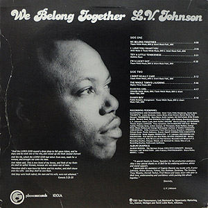 L.V. Johnson / We Belong Together(LP) / Phono 1981 | VG+/EX 
