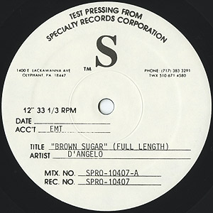 Brown Sugar(Test Promo LP)