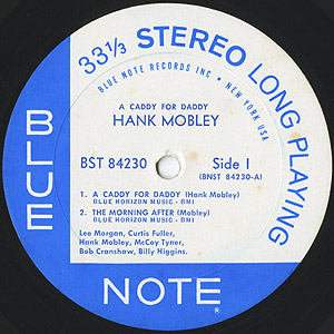 Hank Mobley / Caddy For Daddy (LP) / Blue Note 1966 USオリジナル盤