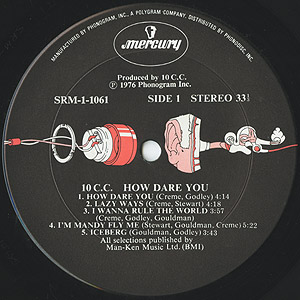 10cc / How Dare You (LP) / Mercury 1976 USオリジナル EX-/EX