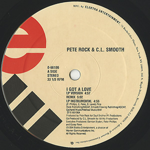 Pete Rock & C.L. Smooth / I Got A Love/The Main Ingredient(12inch) /  Elektra 1994 USオリジナル盤 NM/NM | Groovenut Records SOUL JAZZ FUNK 45 DISCO HIP  HOP