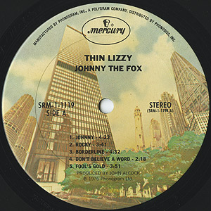 Thin Lizzy / Johnny The Fox(LP) / Mercury 1976 USオリジナル盤 VG+/