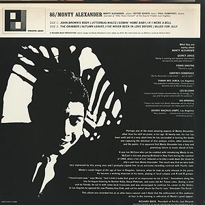 Monty Alexander / Alexander The Great(LP) / Pacific Jazz 1979 日本盤 EX/NM  Insert | Groovenut Records SOUL JAZZ FUNK 45 DISCO HIP HOP